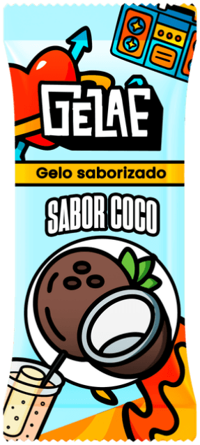 Embalagem Gelaê sabor Coco